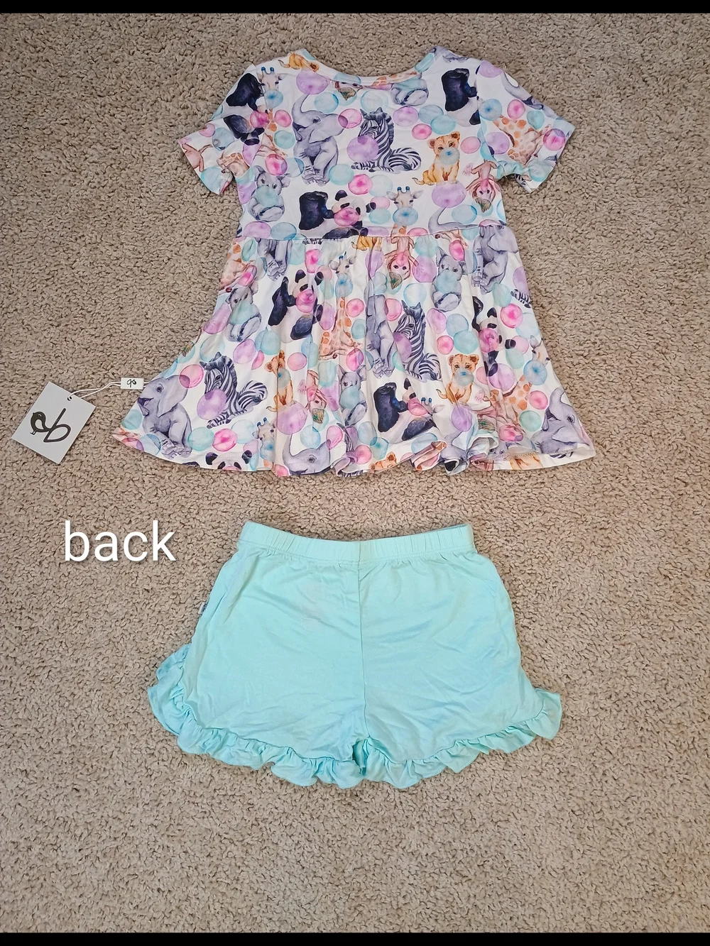 Birdie Bean Zoey Peplum Set and 2 piece PJ set 2T/3T
